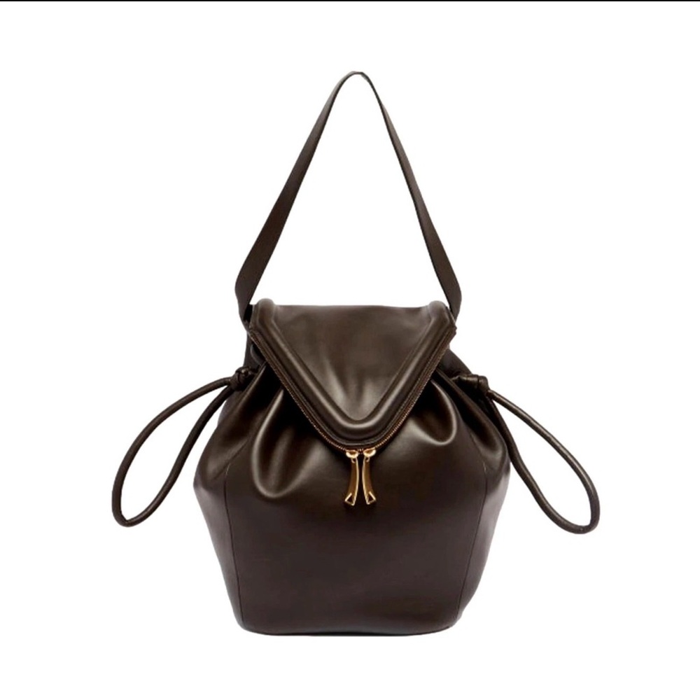 Bottega Veneta Beak Chocolate Brown Leather Shoulder Bag - Picture 13 of 13